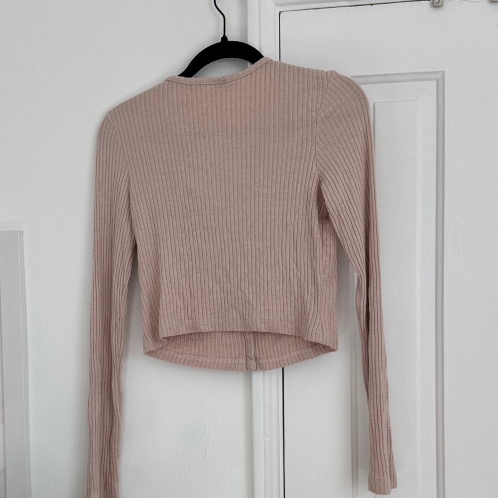 LESET Ribbed Long Sleeve Top - Soft Pink - Picture 5 of 5